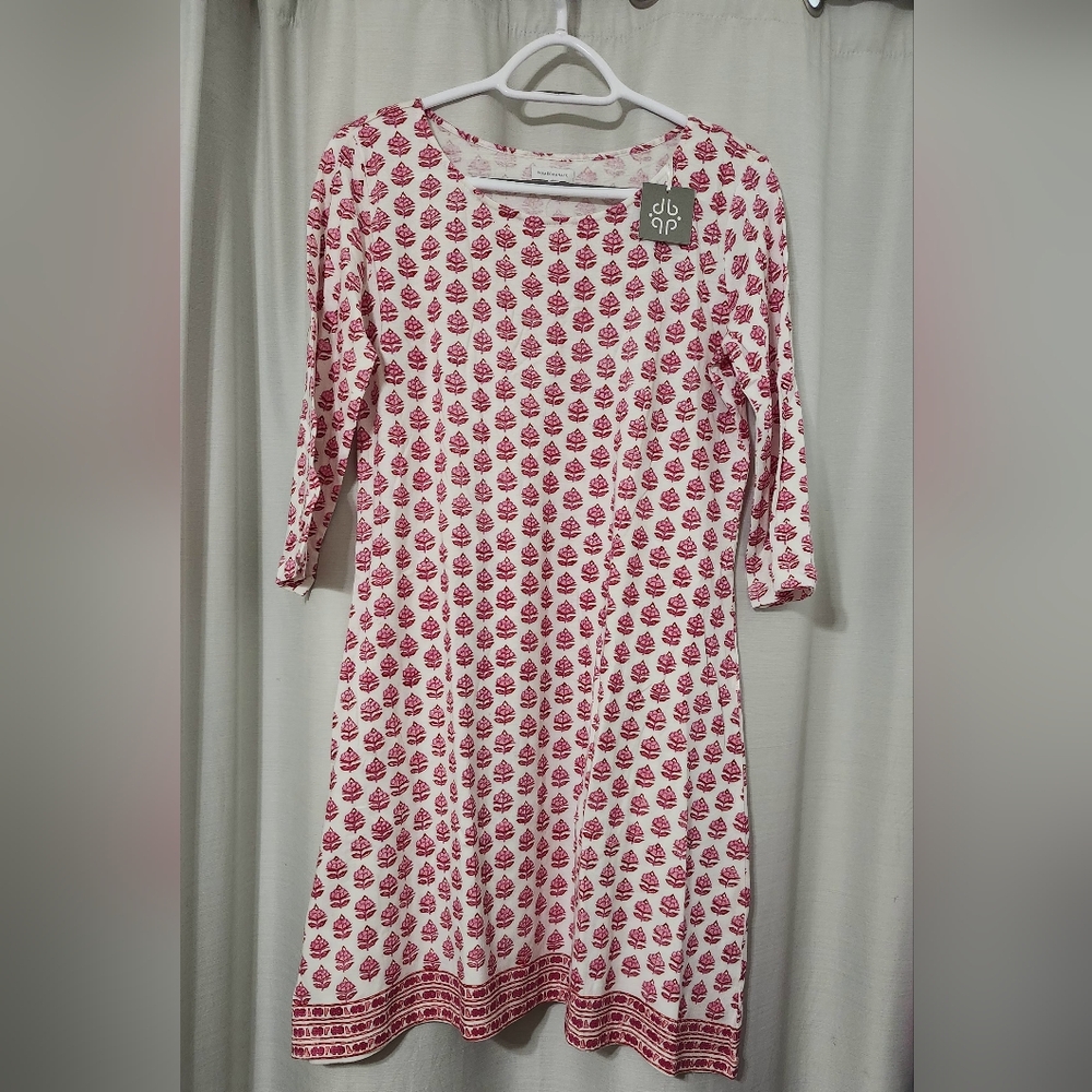 Pomegranate Katie Tee Shirt Dress/ Annisa Cayenne / Large